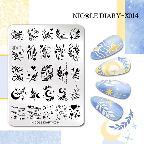 Пластина для стемпінгу Nicole Diary-X014 (метал)