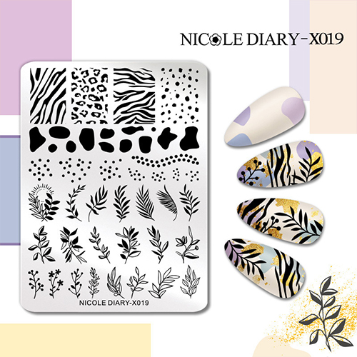 Пластина для стемпінгу Nicole Diary-X019 (метал)