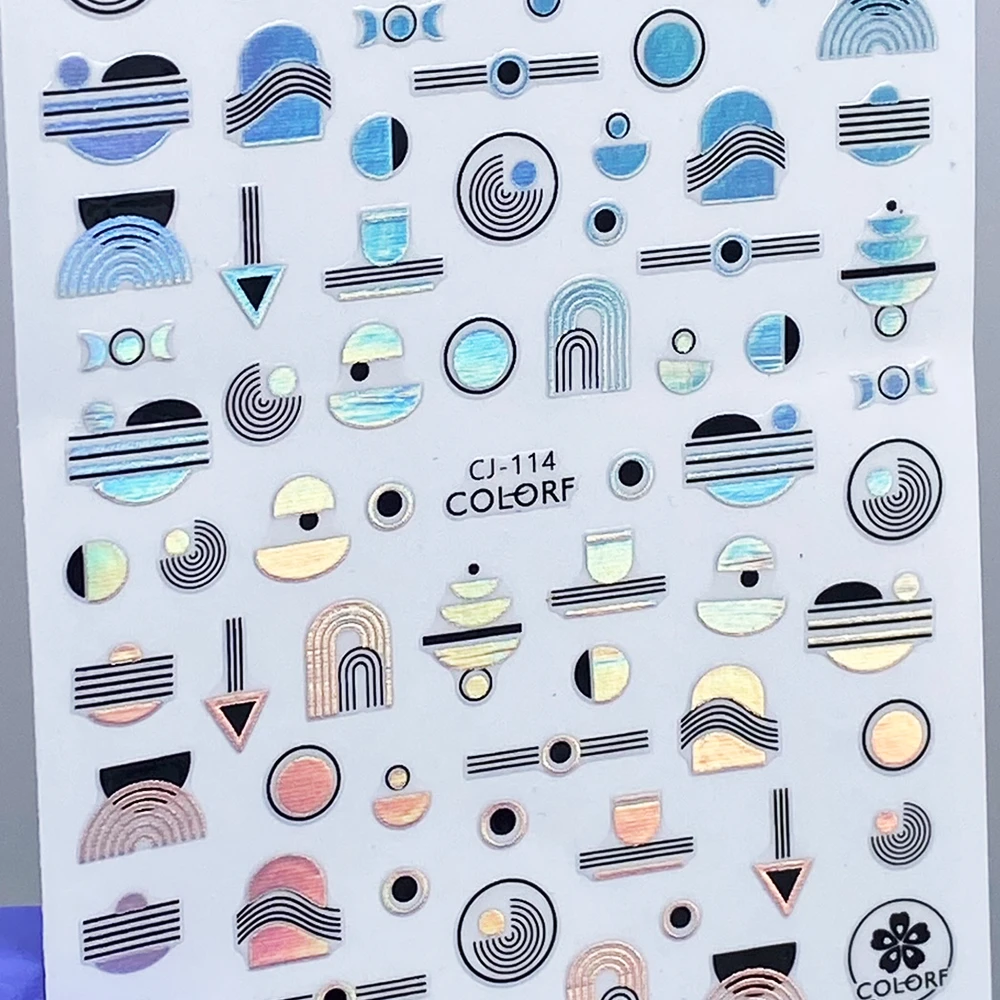 Наклейки COLORF CJ-114, срібло голографік