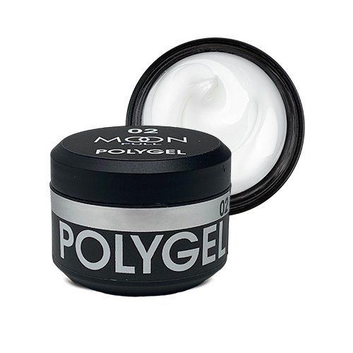 Полігель для нарощування нігтів Moon Full Poly Gel №02 білий, 15 мл