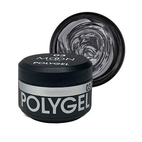 Полігель для нарощування нігтів Moon Full Poly Gel №03 прозорий, 15 мл