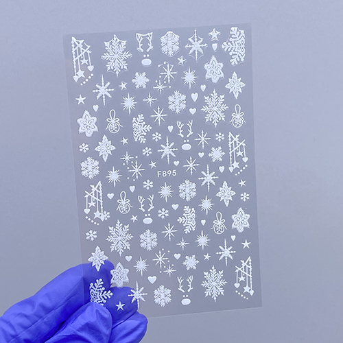 Наклейки Nail Sticker F895 (колір: білий)