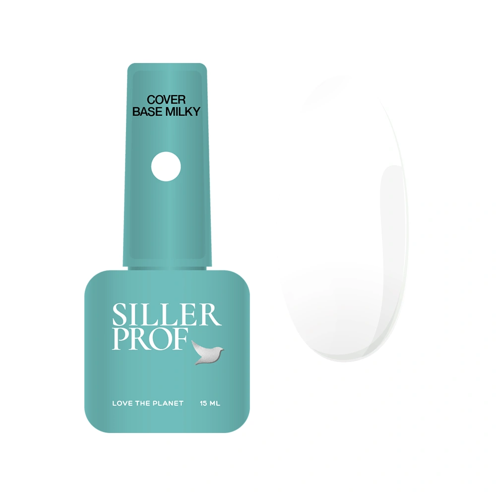 Siller Cover Base Milky – молочна камуфлююча база для нігтів, 15 мл