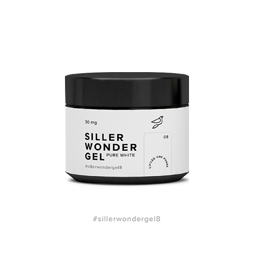 Siller Wonder Gel Pure White №8 – камуфлюючий гель (біліший за білий), 30 мг
