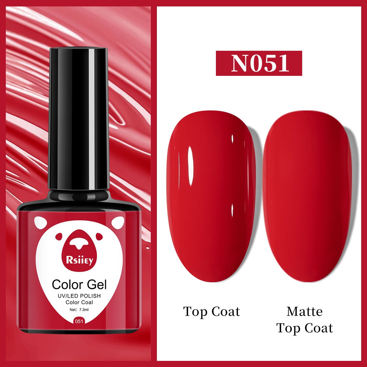 Гель-лак Rsiiey Color Gel N051, 7.3 мл