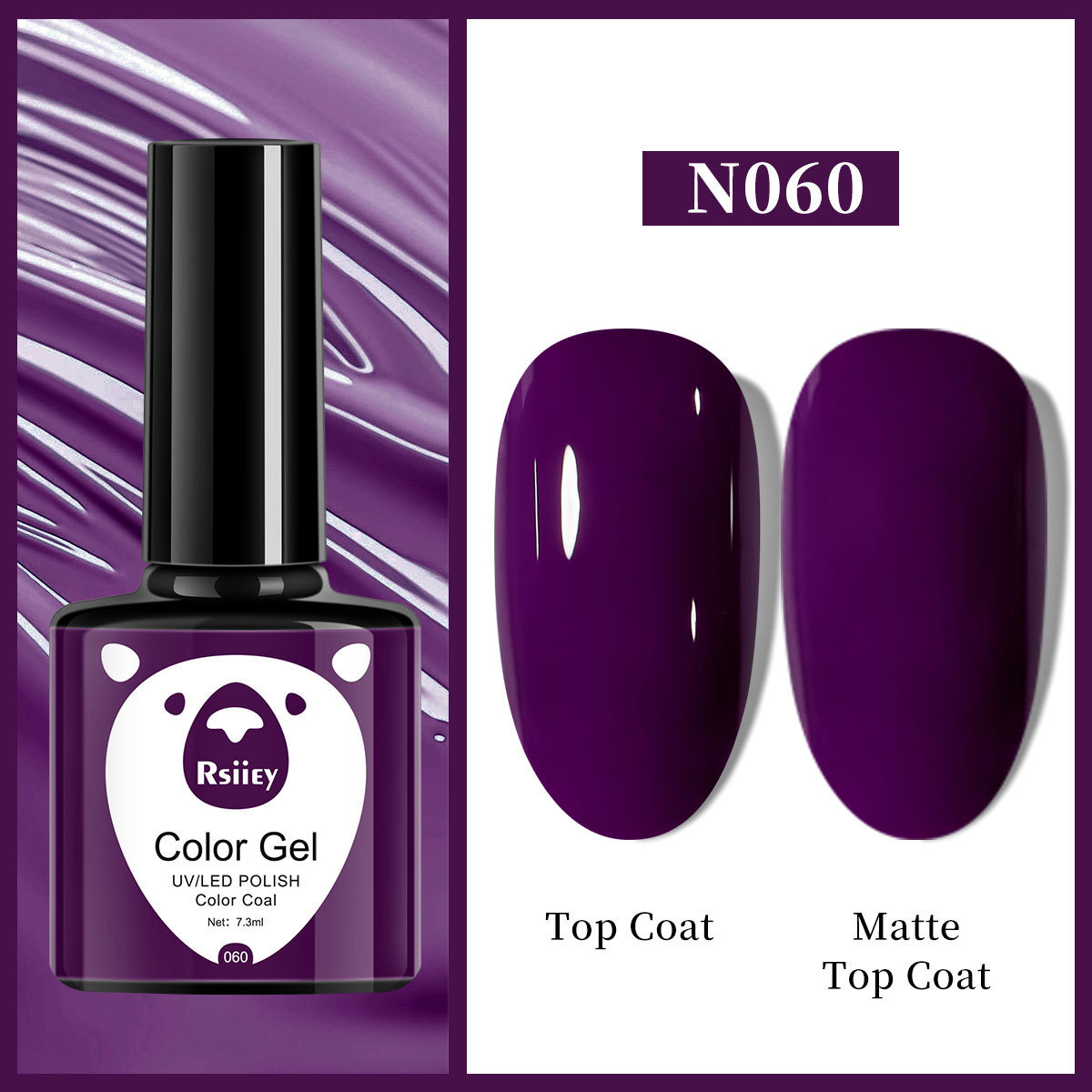 Гель-лак Rsiiey Color Gel N060, 7.3 мл