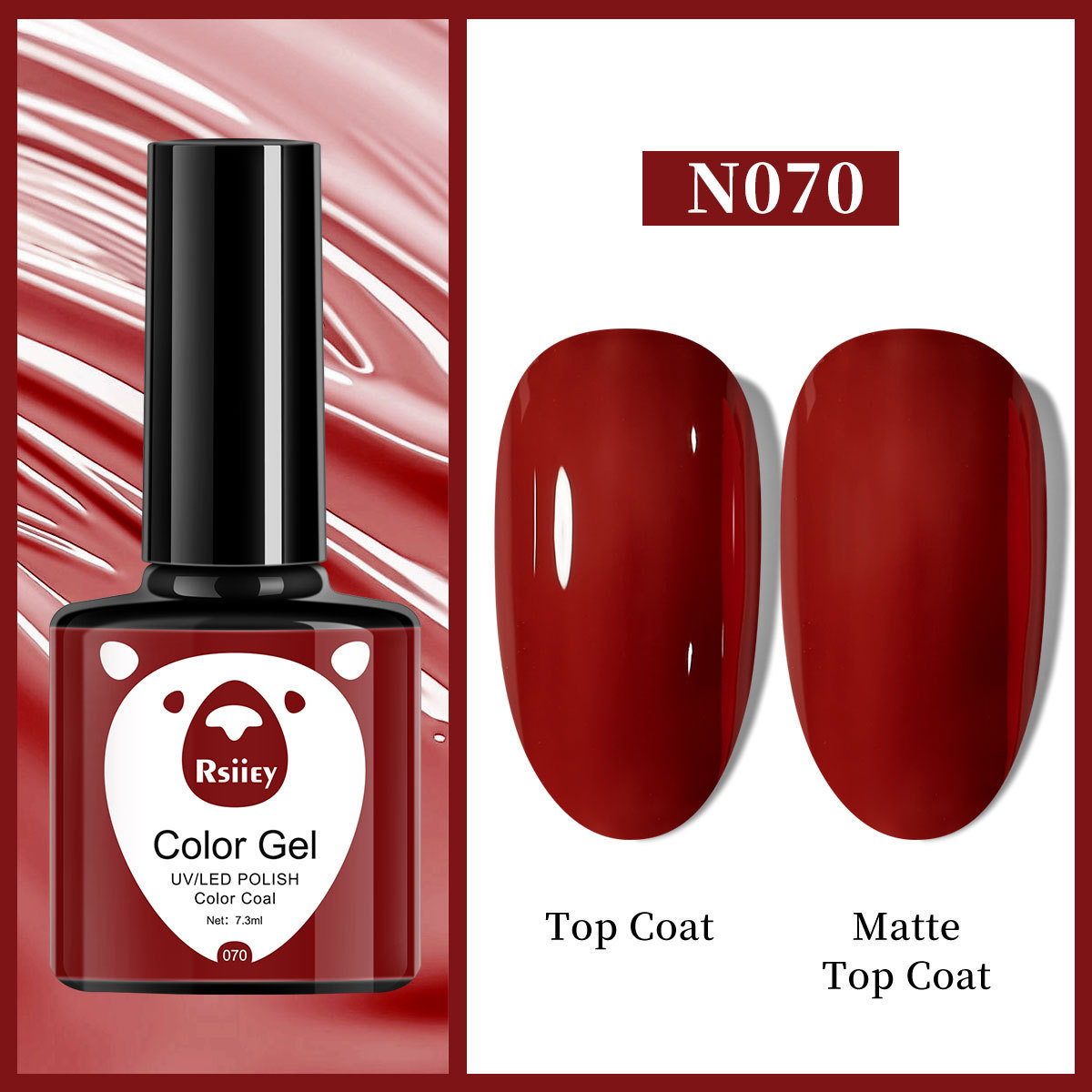 Гель-лак Rsiiey Color Gel N070, 7.3 мл
