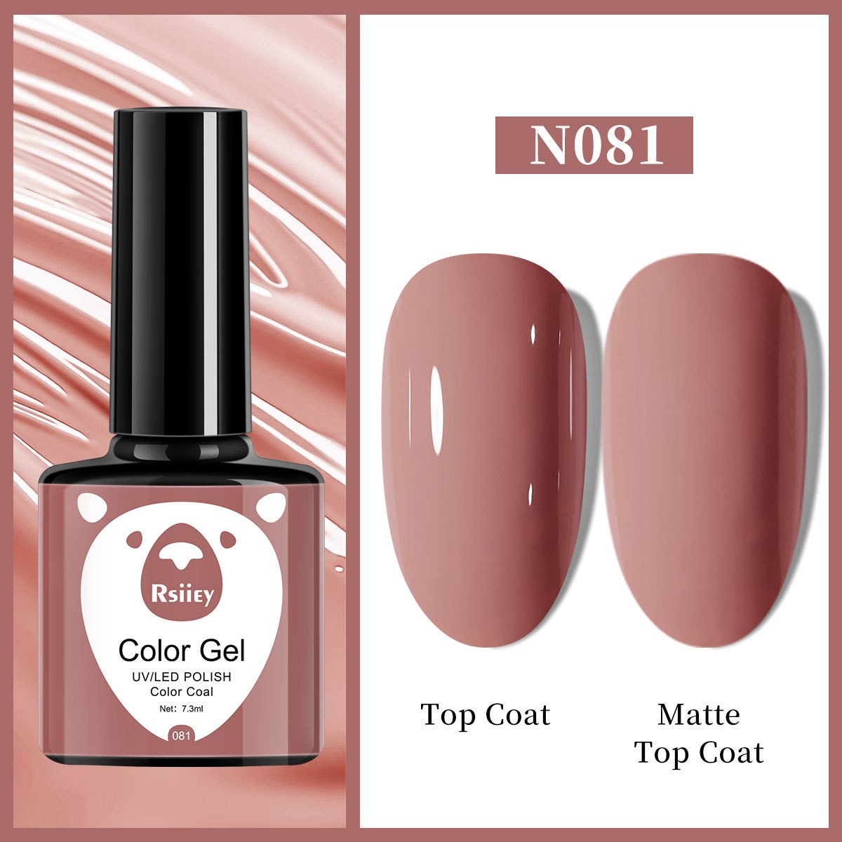 Гель-лак Rsiiey Color Gel N081, 7.3 мл