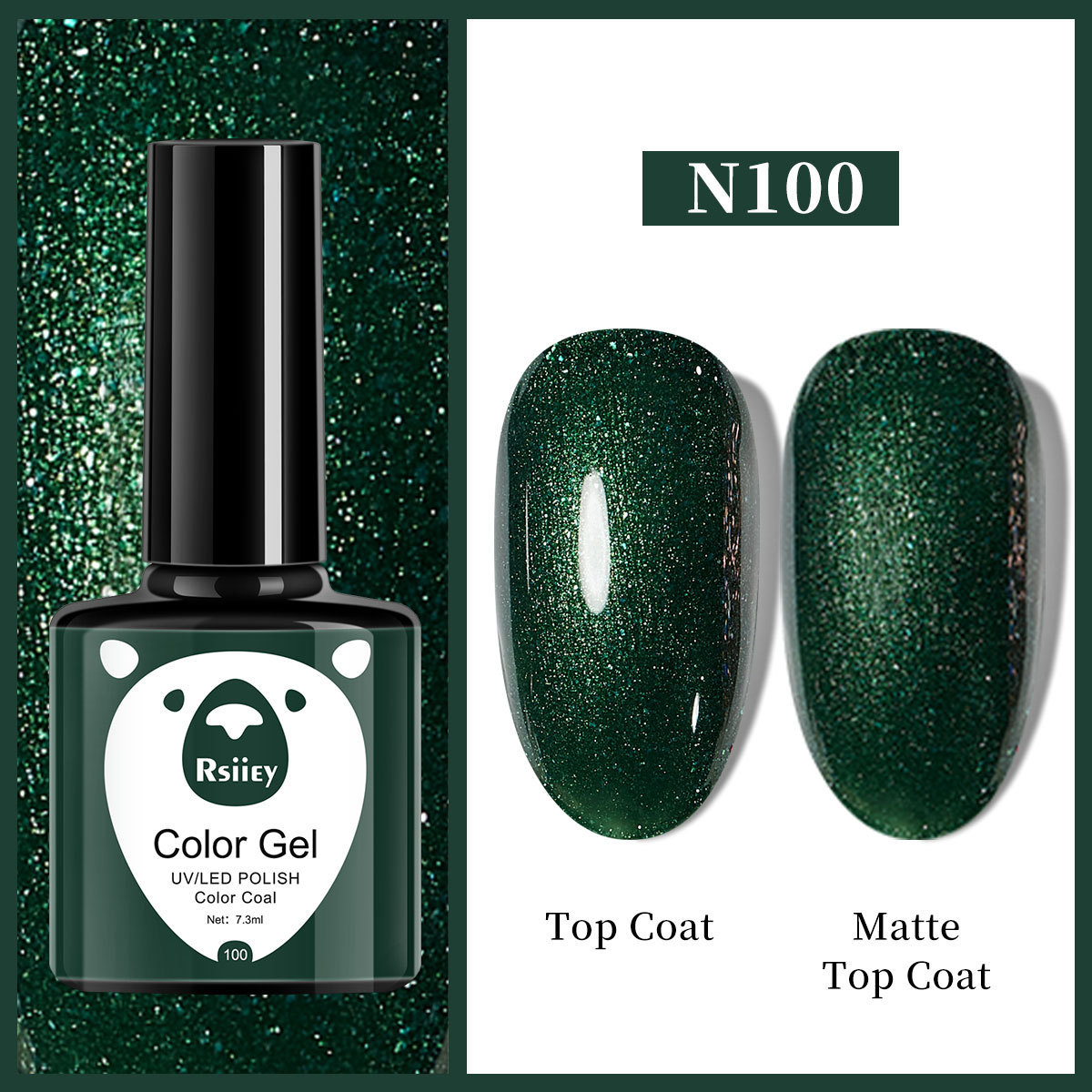 Гель-лак Rsiiey Color Gel N100, 7.3 мл