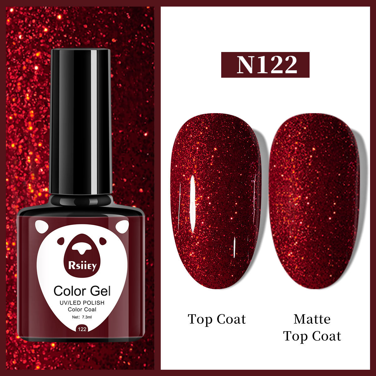 Гель-лак Rsiiey Color Gel N122, 7.3 мл
