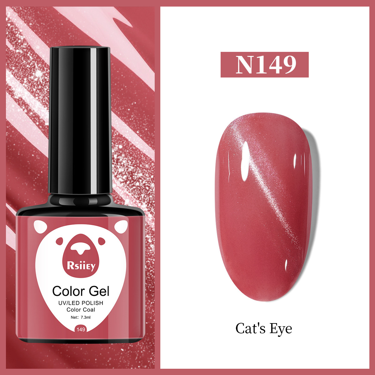 Гель-лак Rsiiey Cat Eye Color Gel N149, 7.3 мл