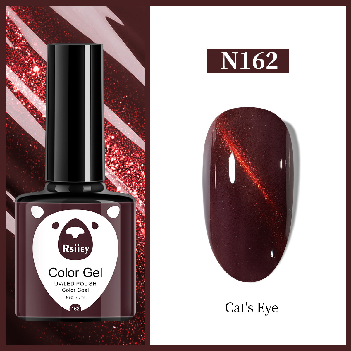 Гель-лак Rsiiey Cat Eye Color Gel N162, 7.3 мл