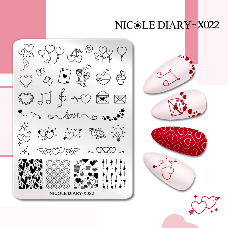 Пластина для стемпінгу Nicole Diary-X022