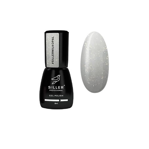 Siller Cover Base Milk Opal – камуфлююча база з мікроблеском (молочний), 8 мл