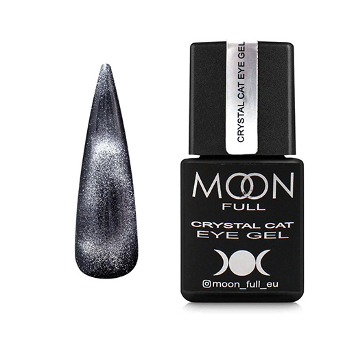 Гель-лак Moon Full Crystal Cat Eye срібний кристал, 8 мл