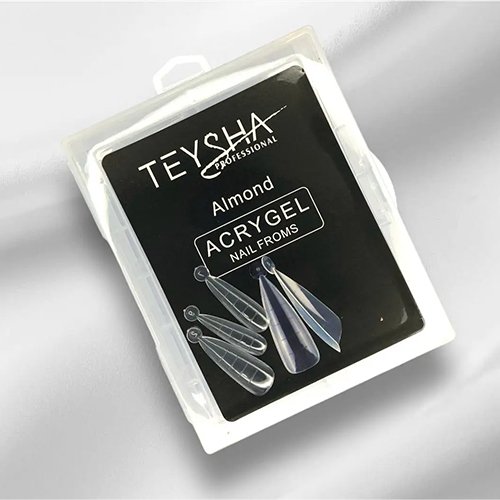 Верхні форми Teysha для нарощування нігтів Almond, 120 шт