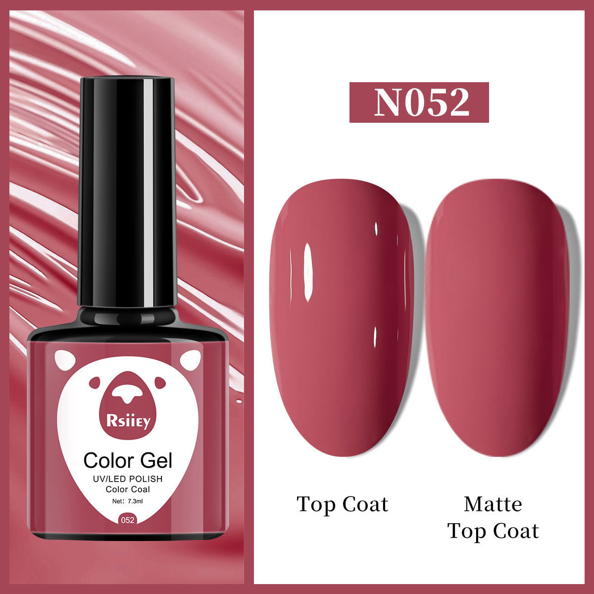 Гель-лак Rsiiey Color Gel N052, 7.3 мл