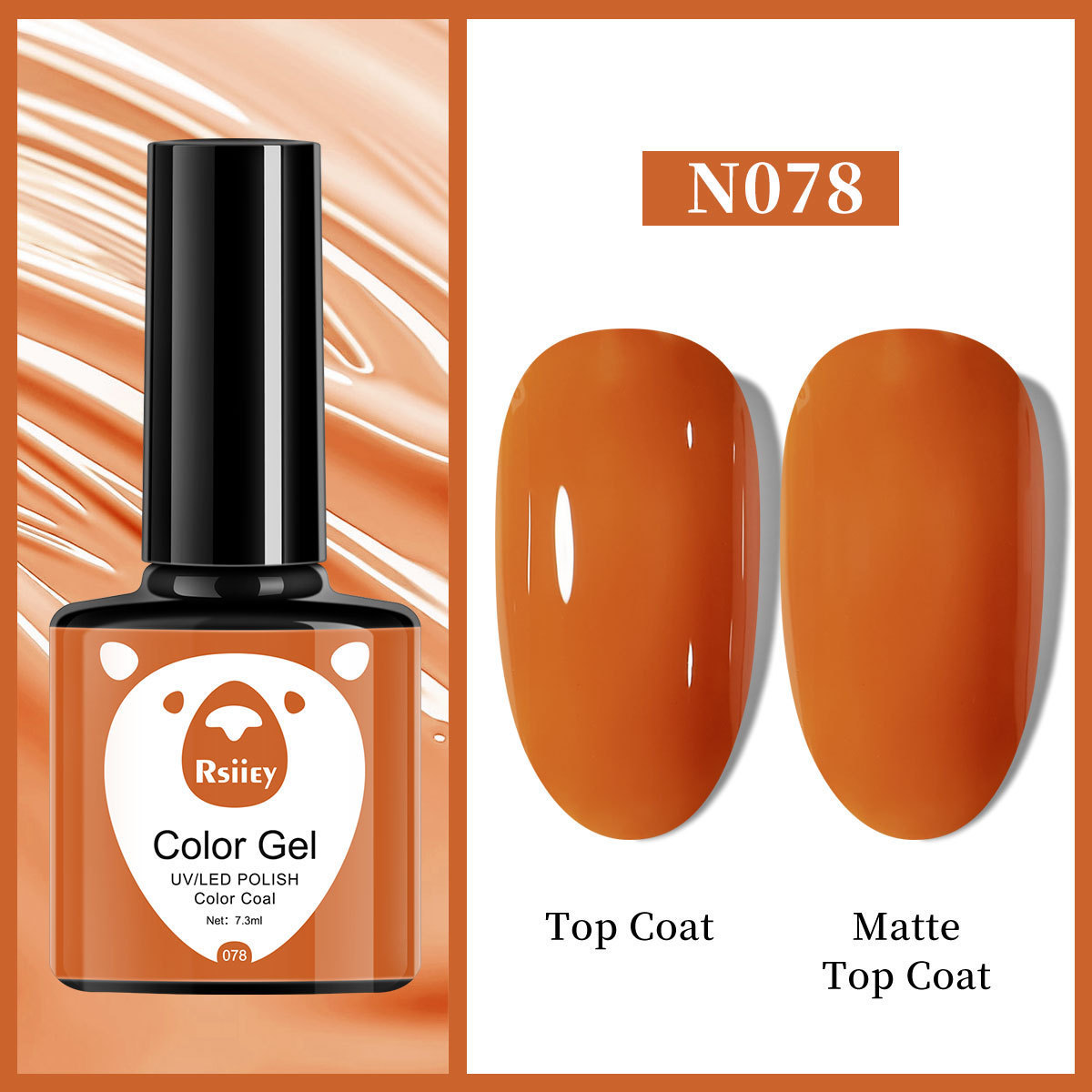 Гель-лак Rsiiey Color Gel N078, 7.3 мл