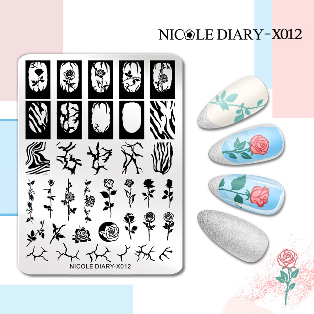 Пластина для стемпінгу Nicole Diary-X012 (метал)