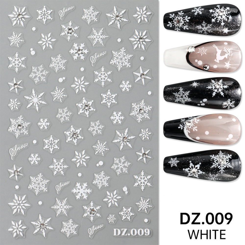 Наклейки Nail Art DZ-009 (білі)