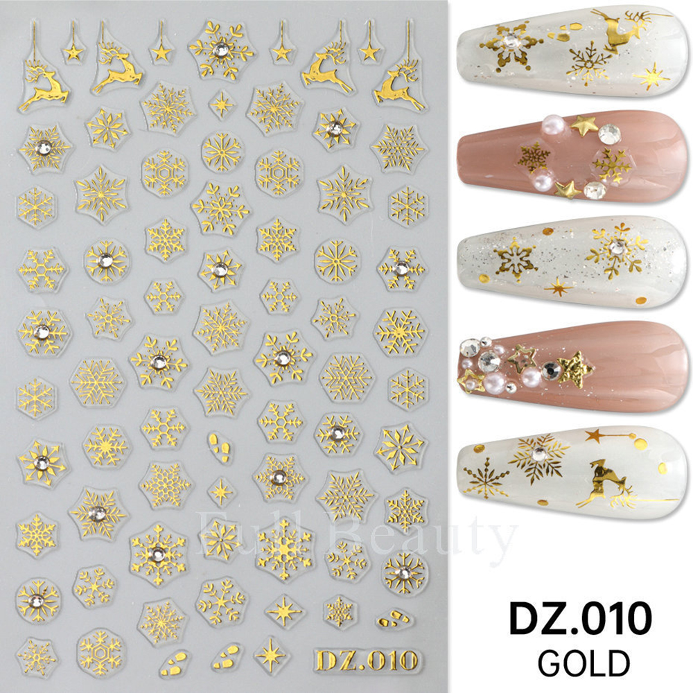 Наклейки Nail Art DZ-010 (золото)