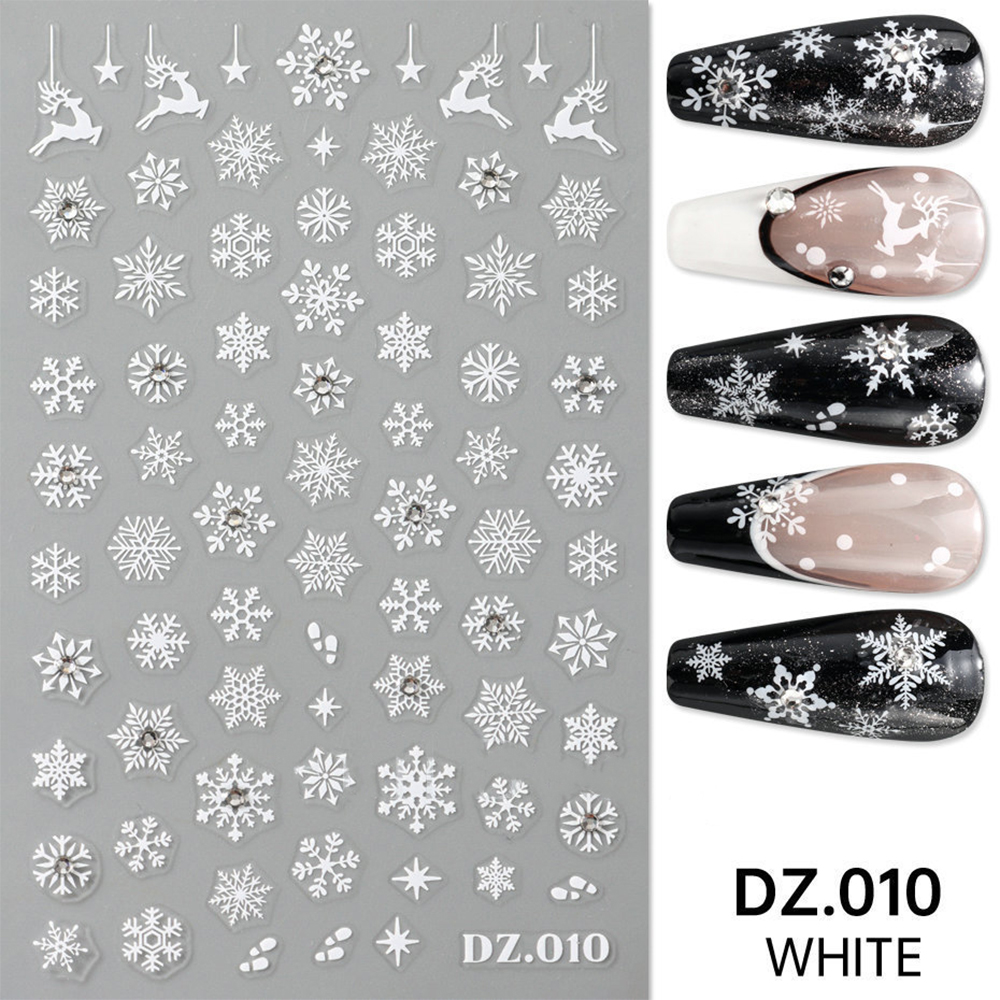 Наклейки Nail Art DZ-010 (білі)