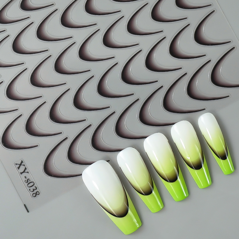 Наклейки Nail Sticker XY-S038 (колір: чорний)