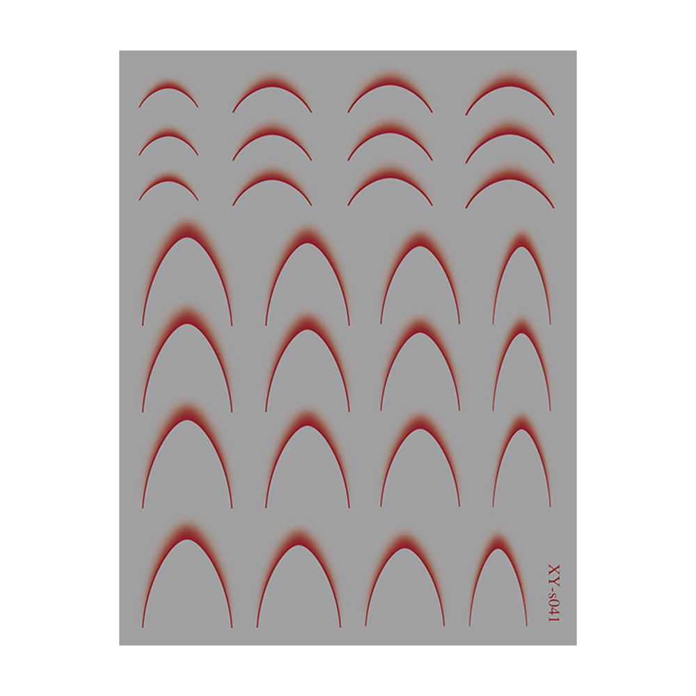 Наклейки Nail Sticker XY-S041 (колір: бордо)