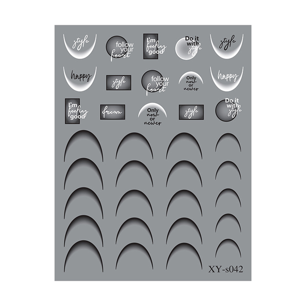 Наклейки Nail Sticker XY-S042 (колір: чорний)