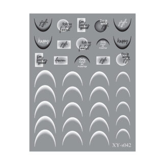 Наклейки Nail Sticker XY-S042 (колір: білий)