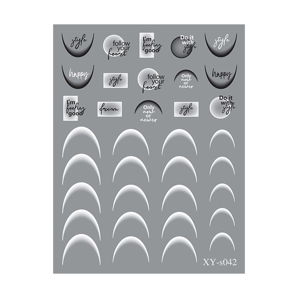 Наклейки Nail Sticker XY-S042 (колір: білий)