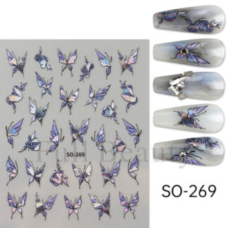 Наклейки Nail Sticker SO-269 (фіолетові)