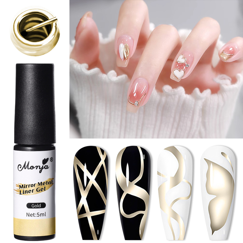 Гель-лайнер Monja Mirror Metal Liner Gel, 5 мл (gold)