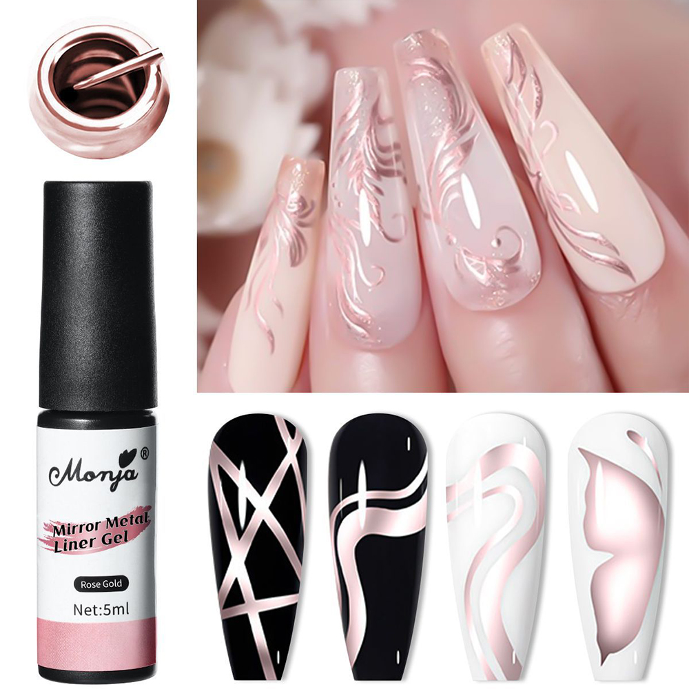 Гель-лайнер Monja Mirror Metal Liner Gel, 5 мл (rose gold)