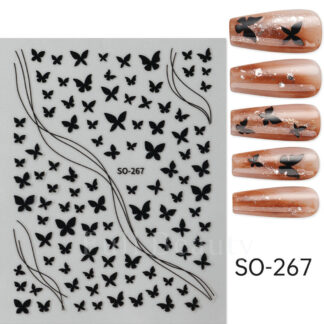 Наклейки Nail Sticker SO-267 (чорні)