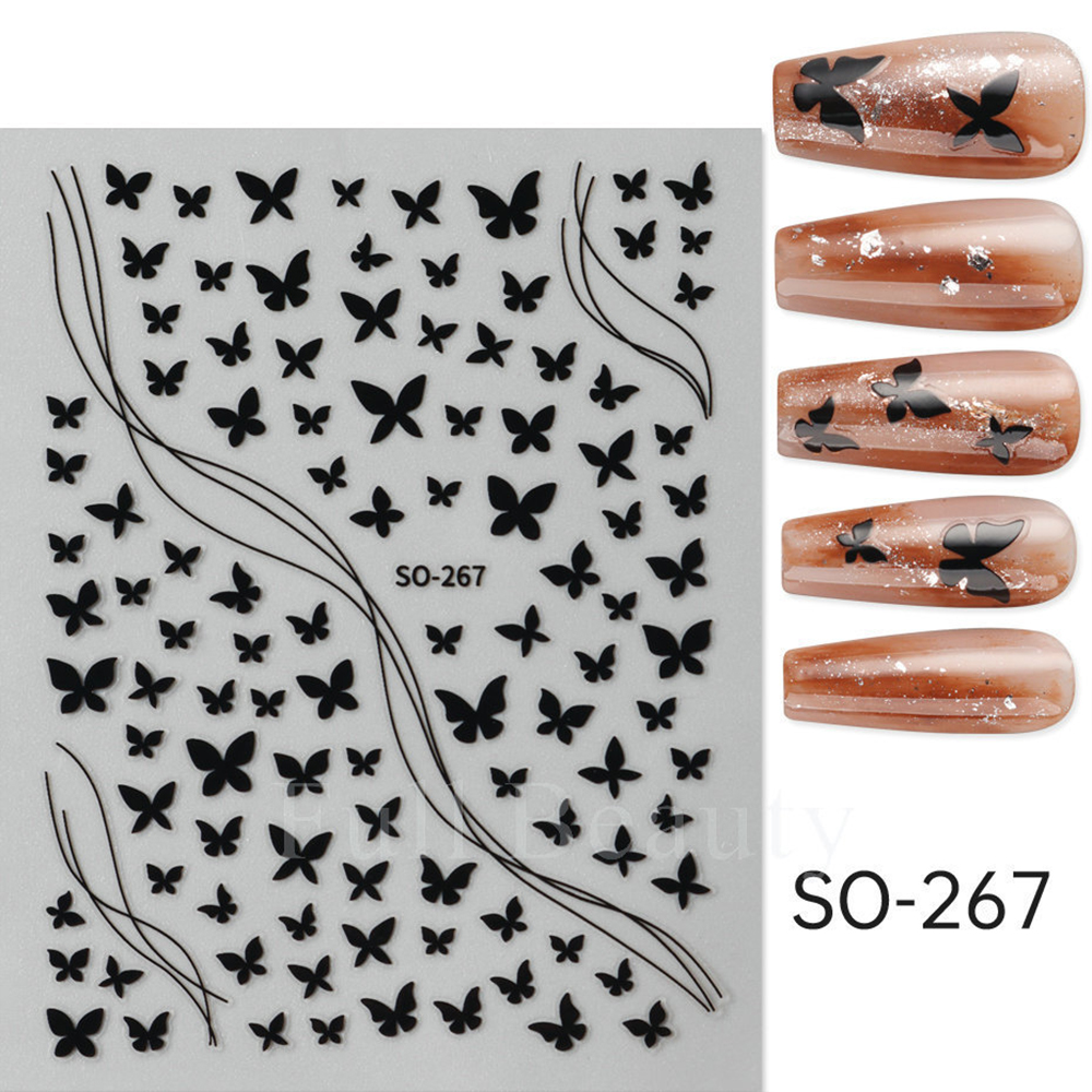 Наклейки Nail Sticker SO-267 (чорні)