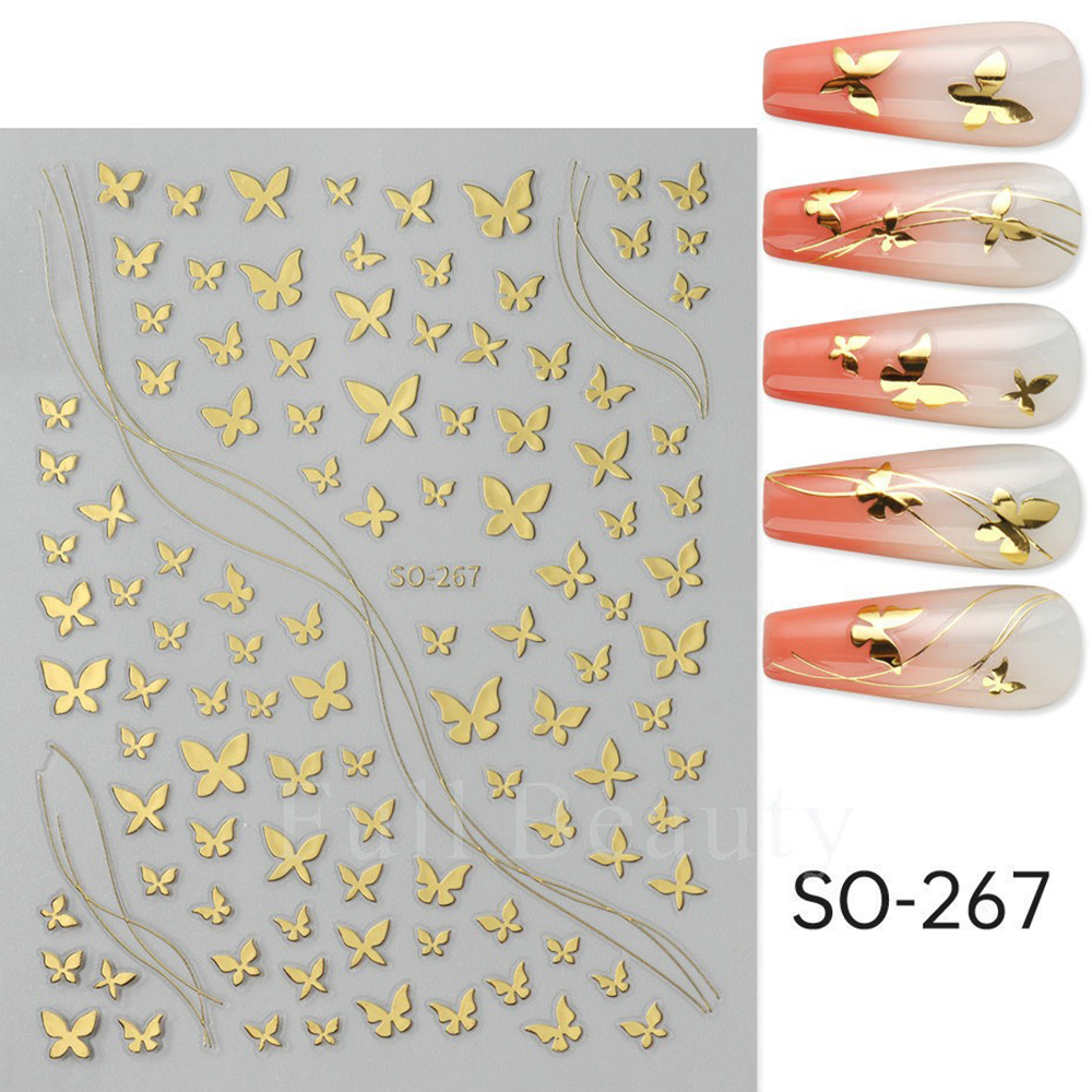 Наклейки Nail Sticker SO-267 (золото)