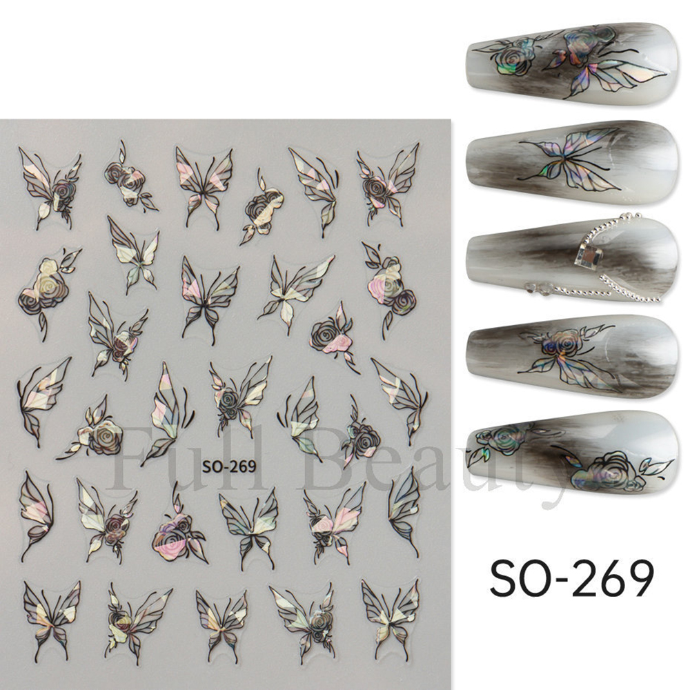Наклейки Nail Sticker SO-269 (чорні)