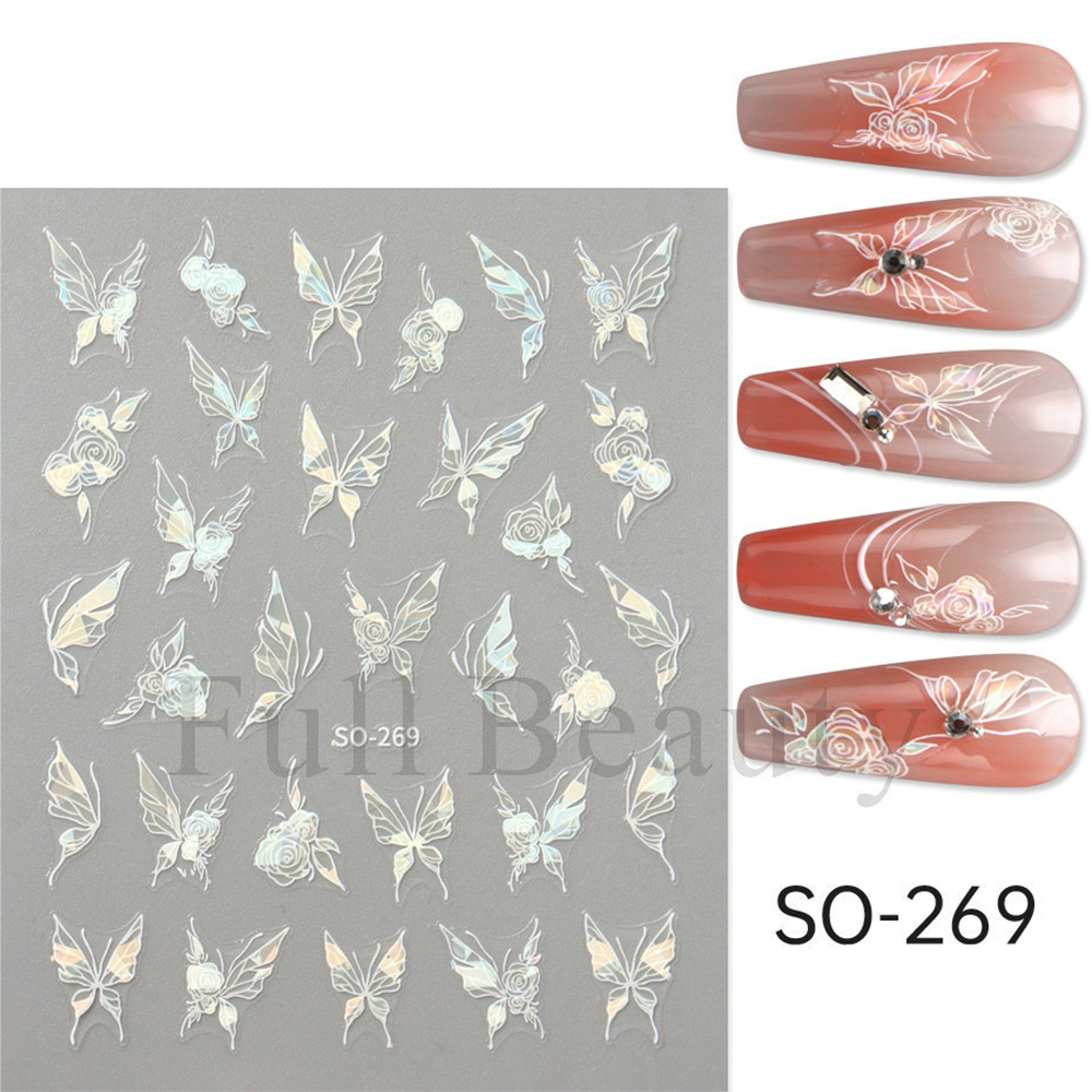 Наклейки Nail Sticker SO-269 (білі)