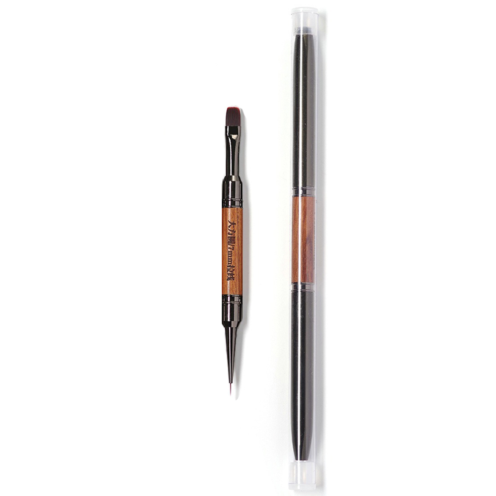 Двосторонній пензлик Nail Brush (лайнер 7 мм та прямий 9*7 мм)
