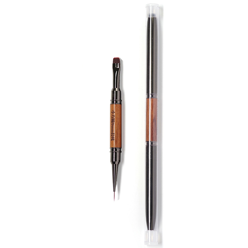 Двосторонній пензлик Nail Brush (лайнер 9 мм та прямий 5*7 мм)