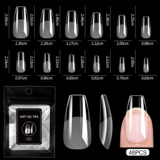 Гелеві тіпси напівматові Soft Gel Tips 48 шт, 06