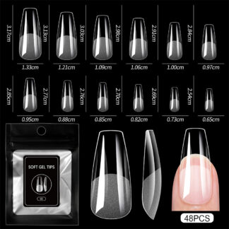 Гелеві тіпси напівматові Soft Gel Tips 48 шт, 05