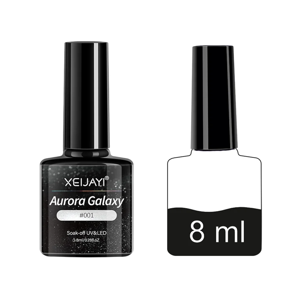 Гель-лак XEIJAYI 2in1 Aurora Galaxy (Top Coat & Gel Polish) 002, 8 мл - Зображення 3