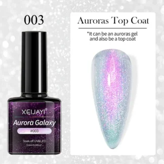 Гель-лак XEIJAYI 2in1 Aurora Galaxy (Top Coat & Gel Polish) 003, 8 мл