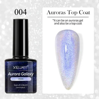 Гель-лак XEIJAYI 2in1 Aurora Galaxy (Top Coat & Gel Polish) 004, 8 мл