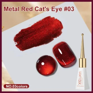 Гель-лак XEIJAYI Metal Red Cat Eye 03, 10 мл