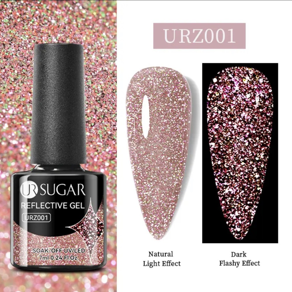 Гель-лак світловідбиваючий URSUGAR Reflective Gel URZ001, 7 мл