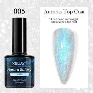 Гель-лак XEIJAYI 2in1 Aurora Galaxy (Top Coat & Gel Polish) 005, 8 мл