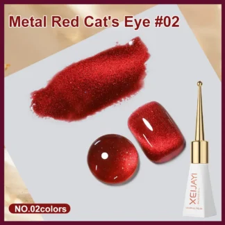 Гель-лак XEIJAYI Metal Red Cat Eye 02, 10 мл